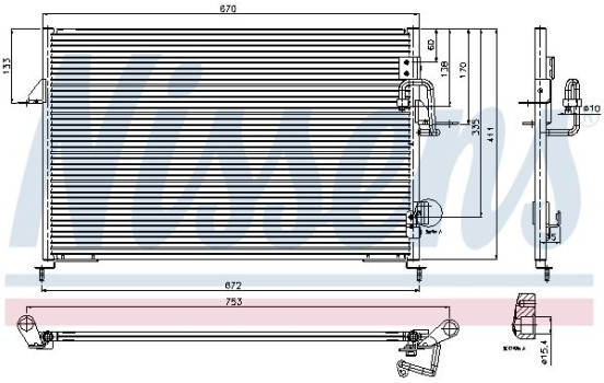 Condenser, air conditioning 94808 Nissens, Image 2