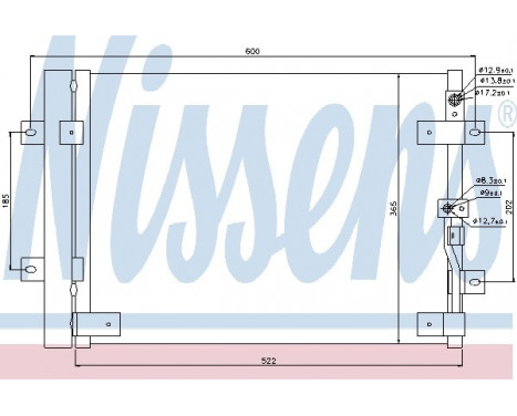 Condenser, air conditioning 94821 Nissens
