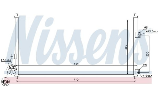 Condenser, air conditioning 94889 Nissens, Image 6