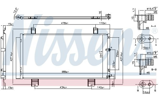 Condenser, air conditioning 94950 Nissens, Image 5