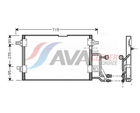 Condenser, air conditioning AI5116 Ava Quality Cooling