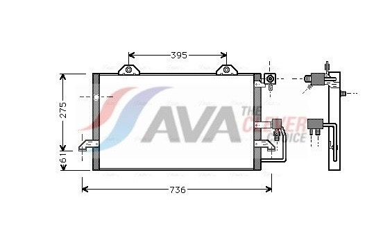 Condenser, air conditioning AI5121 Ava Quality Cooling