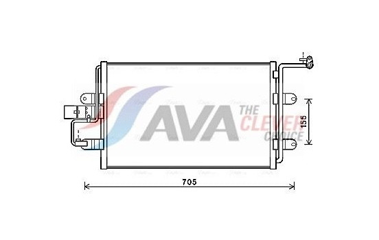 Condenser, air conditioning AI5130 Ava Quality Cooling