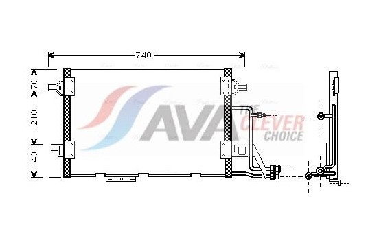 Condenser, air conditioning AI5137 Ava Quality Cooling