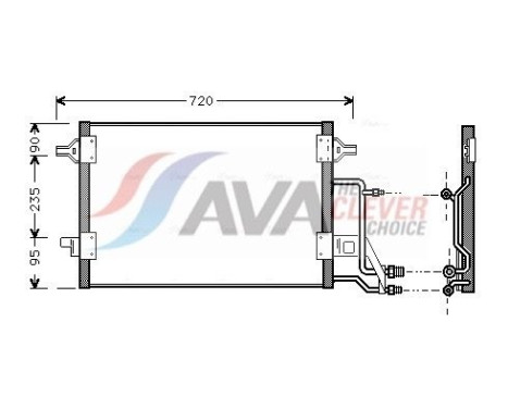 Condenser, air conditioning AI5140 Ava Quality Cooling