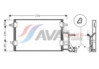 Condenser, air conditioning AI5173 Ava Quality Cooling
