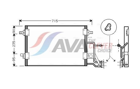 Condenser, air conditioning AI5173 Ava Quality Cooling