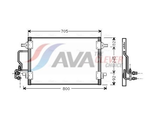Condenser, air conditioning AI5175 Ava Quality Cooling