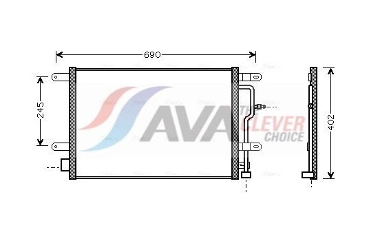 Condenser, air conditioning AI5194 Ava Quality Cooling
