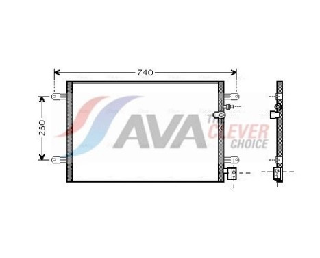 Condenser, air conditioning AI5237 Ava Quality Cooling