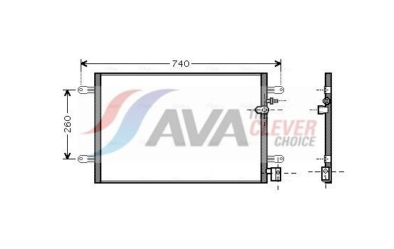 Condenser, air conditioning AI5237 Ava Quality Cooling