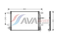 Condenser, air conditioning AI5238 Ava Quality Cooling