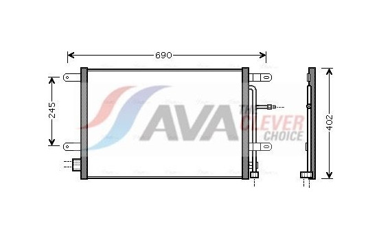 Condenser, air conditioning AI5238 Ava Quality Cooling
