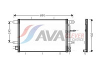Condenser, air conditioning AI5239 Ava Quality Cooling