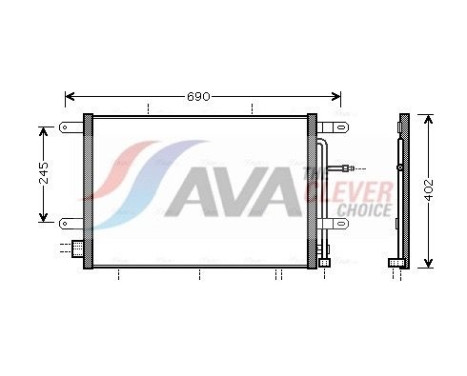 Condenser, air conditioning AI5239 Ava Quality Cooling