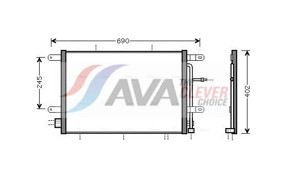 Condenser, air conditioning AI5239 Ava Quality Cooling