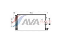 Condenser, air conditioning AI5352D Ava Quality Cooling