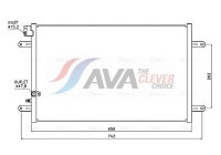 Condenser, air conditioning AI5458 Ava Quality Cooling