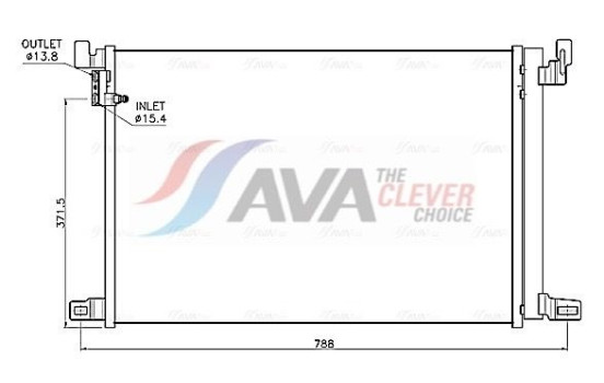 Condenser, air conditioning AI5459D Ava Quality Cooling
