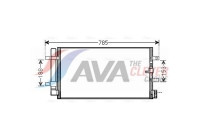 Condenser, air conditioning AIA5360D Ava Quality Cooling