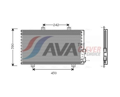 Condenser, air conditioning AL5063 Ava Quality Cooling
