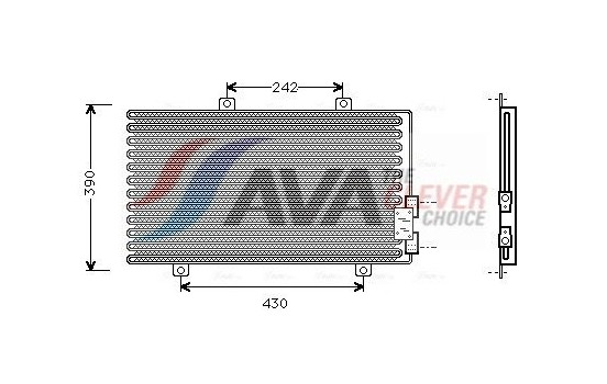 Condenser, air conditioning AL5063 Ava Quality Cooling
