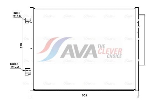 Condenser, air conditioning AL5159D Ava Quality Cooling