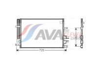 Condenser, air conditioning ALA5097D Ava Quality Cooling