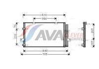 Condenser, air conditioning AU5078D Ava Quality Cooling