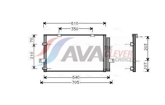 Condenser, air conditioning AU5078D Ava Quality Cooling