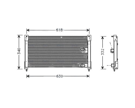 Condenser, air conditioning AU5116 Ava Quality Cooling