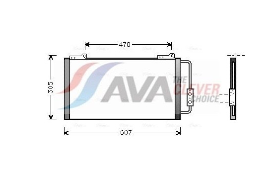 Condenser, air conditioning AU5139 Ava Quality Cooling