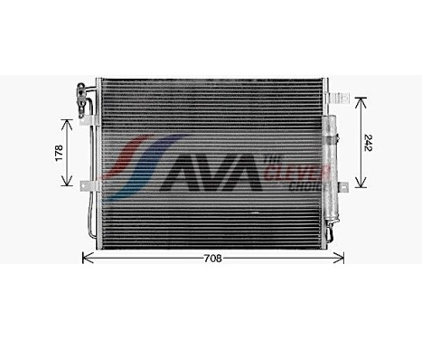 Condenser, air conditioning AU5346D Ava Quality Cooling