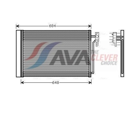 Condenser, air conditioning AUA5182D Ava Quality Cooling, Image 2