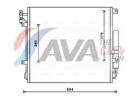 Condenser, air conditioning AUA5209D Ava Quality Cooling