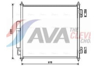 Condenser, air conditioning AUA5218D Ava Quality Cooling
