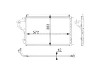 Condenser, air conditioning BEHR *** PREMIUM LINE ***