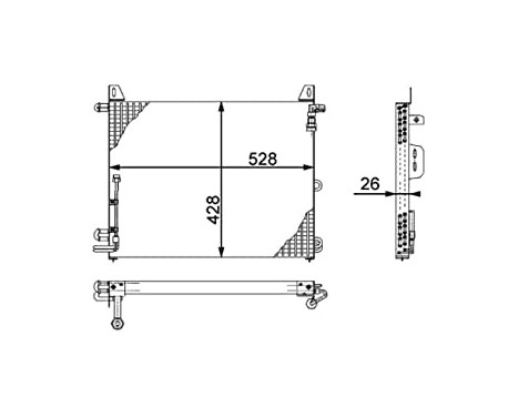 Condenser, air conditioning BEHR *** PREMIUM LINE ***