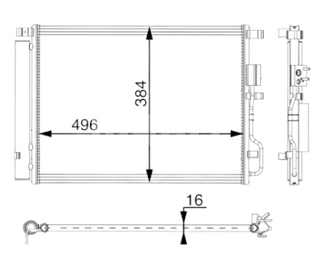 Condenser, air conditioning BEHR *** PREMIUM LINE ***