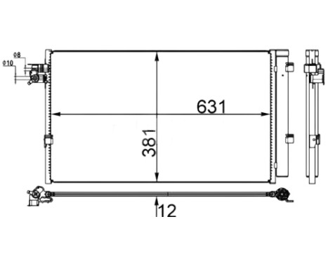 Condenser, air conditioning BEHR *** PREMIUM LINE ***