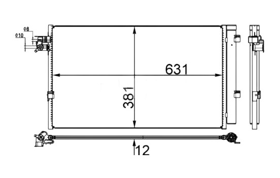 Condenser, air conditioning BEHR *** PREMIUM LINE ***