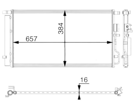 Condenser, air conditioning BEHR *** PREMIUM LINE ***