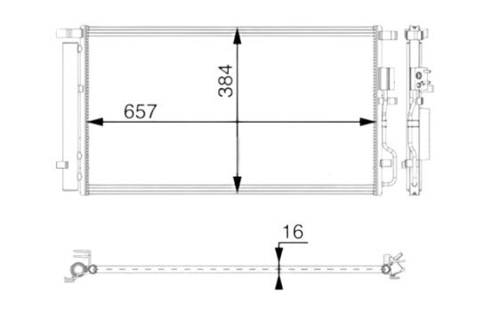 Condenser, air conditioning BEHR *** PREMIUM LINE ***