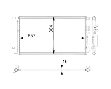 Condenser, air conditioning BEHR *** PREMIUM LINE ***