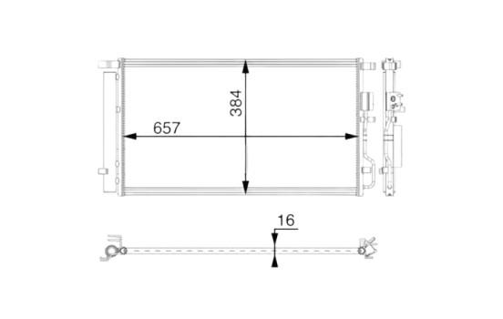 Condenser, air conditioning BEHR *** PREMIUM LINE ***