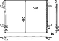 Condenser, air conditioning BEHR *** PREMIUM LINE ***