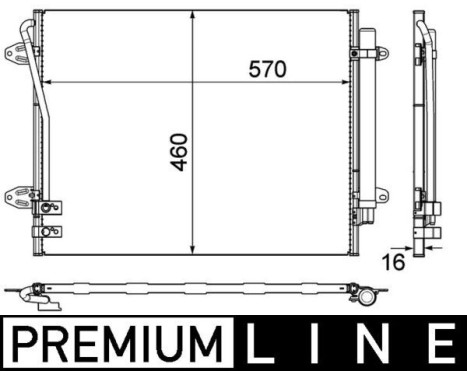 Condenser, air conditioning BEHR *** PREMIUM LINE ***, Image 3