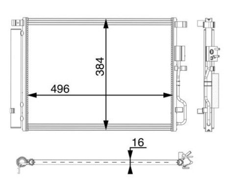 Condenser, air conditioning BEHR *** PREMIUM LINE ***, Image 2