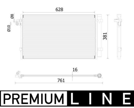 Condenser, air conditioning BEHR *** PREMIUM LINE ***