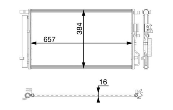 Condenser, air conditioning BEHR *** PREMIUM LINE ***, Image 2